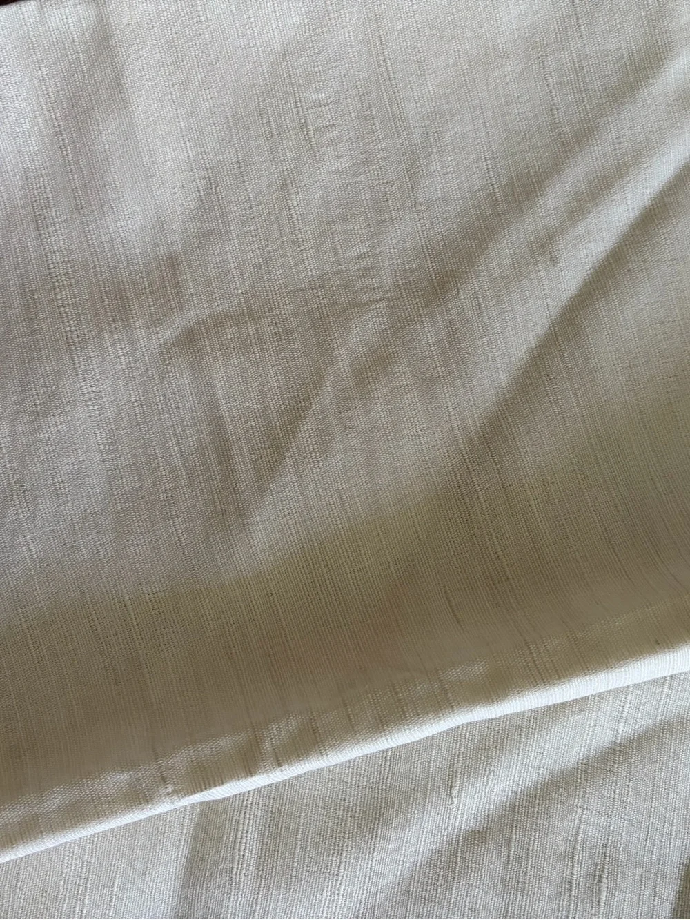 Pottery Barn 42x84” IVORY raw Silk cotton Drape single panel